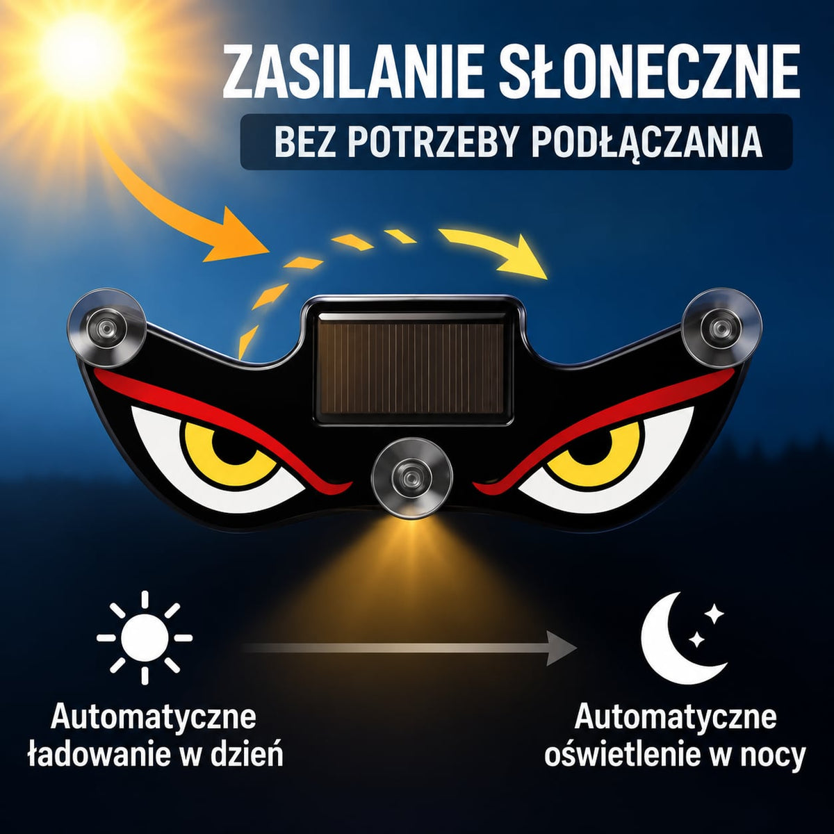 Zasilanie słoneczne – ładowanie w dzień, świecenie w nocy
